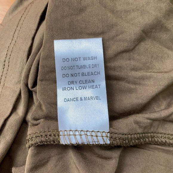 Olive Distressed V-Neck Tee - Picture 11 of 11